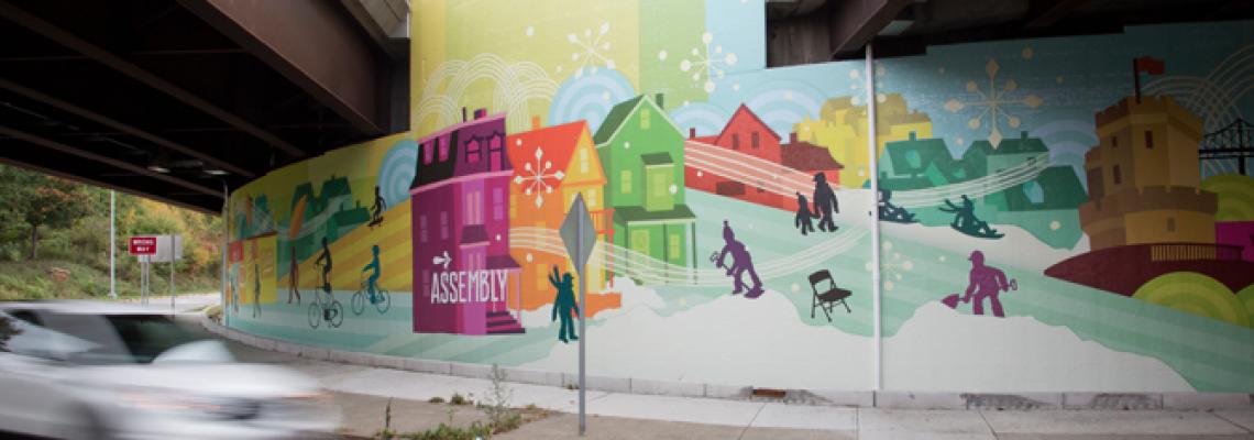James Weinberg Assembly mural 