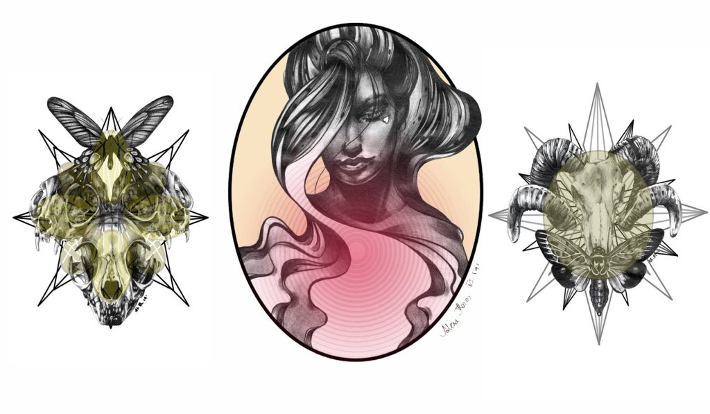 Alicia Thomas triptych